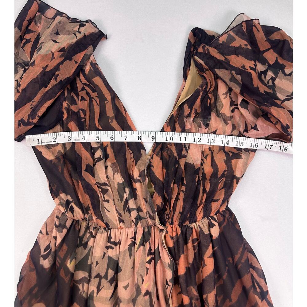Alice + Olivia Silk Blush Floral Print Mini Dress Size Small Gossip Girl - Picture 7 of 10